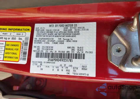 2015 Ford Fusion Se from USA, damaged, VIN 3FA6P0HD4FR231785